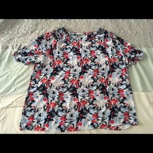 Cj  Bank Floral Short Sleeve
